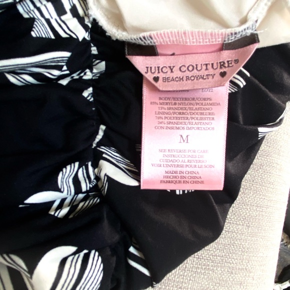 Rare JUICY COUTURE Strapless One Piece Swimsuit M - Picture 5 of 5